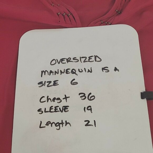 Diane von Furstenberg Deep Red and Gold Silk Keyhole Long Sleeve Blouse Size 0 - Picture 7 of 10